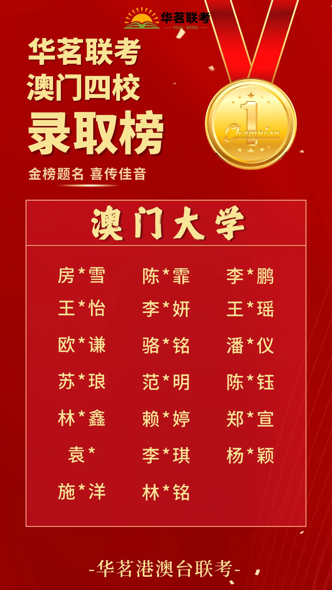 Huaming Joint Entrance Exam Training